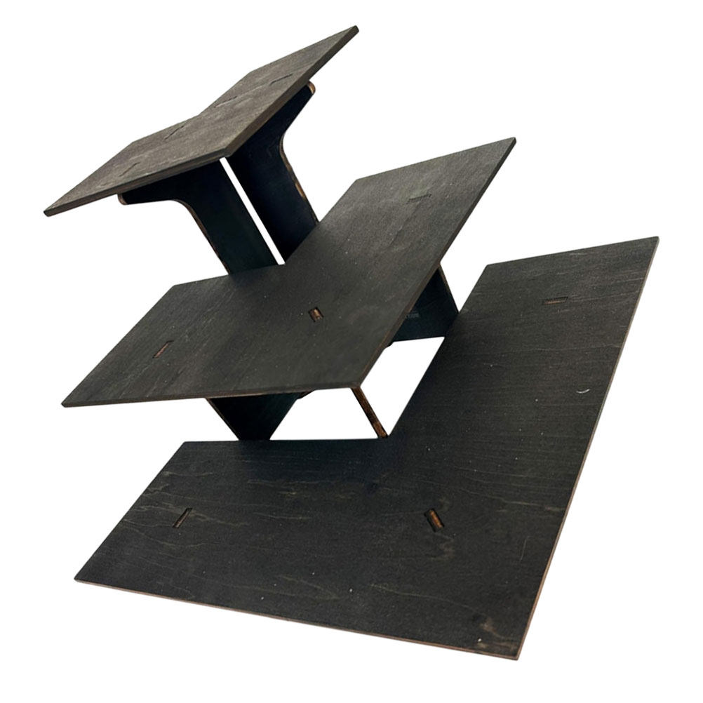 Food Snacks Corner - 1Set Wooden 3 Tier Retail Display