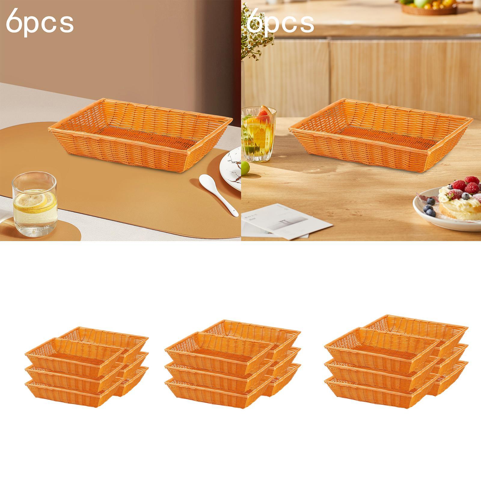 Rattan Style Bread Basket Set  - Food Snacks At Home review and price