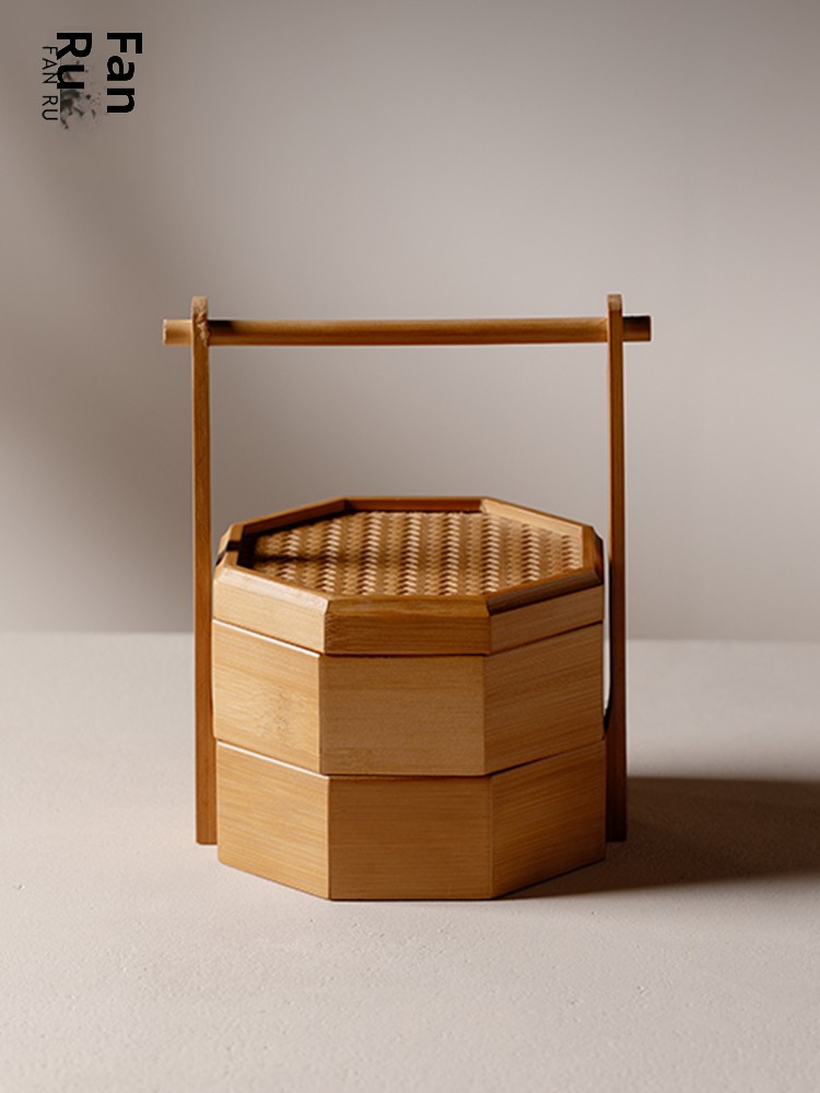 Portable Double Layered Bamboo - Food Snacks Corner review and price