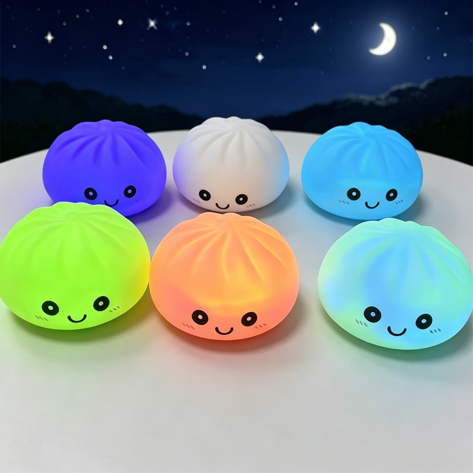 Aesthetic LED Bun Night Light, - Food Grocery Snacks review and price