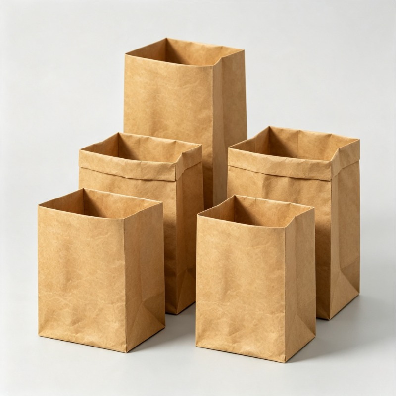 Washed Kraft Paper Bags 3 Pcs  - Food Grocery Snacks review and price