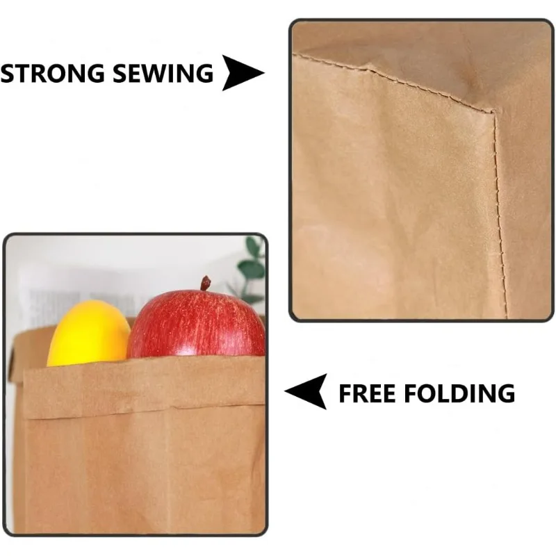 Washed Kraft Paper Bags 3 Pcs  - Food Grocery Snacks review and price