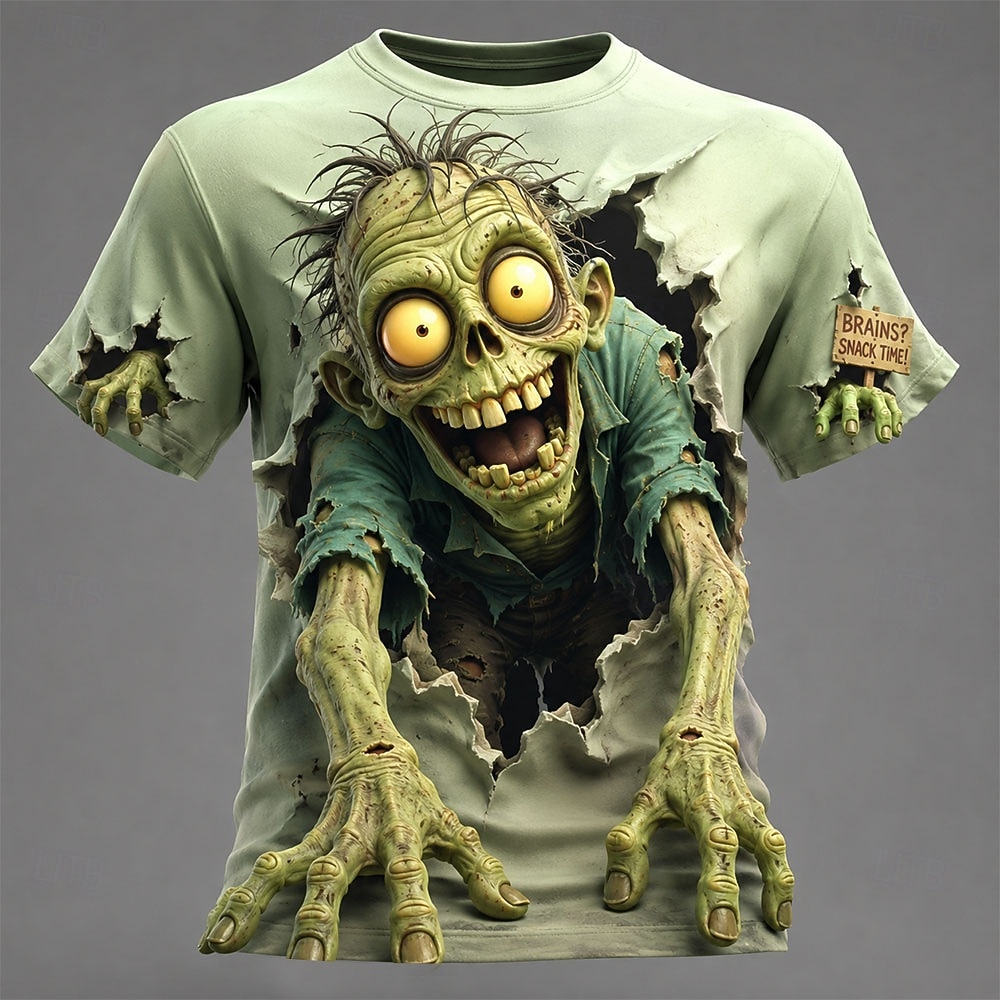 Men's Spring Summer 3D Printed - Zombie Snacks review and price
