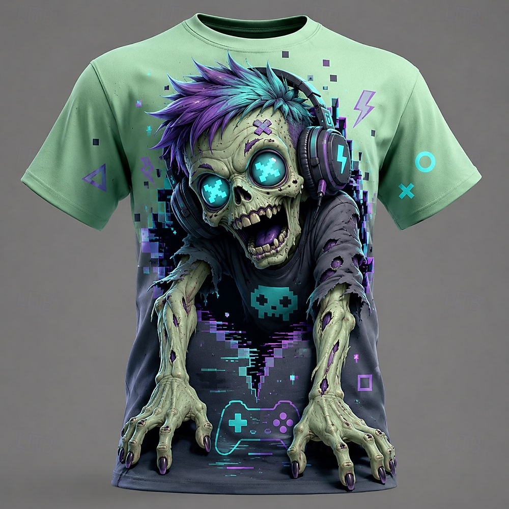 Men's Spring Summer 3D Printed - Zombie Snacks review and price