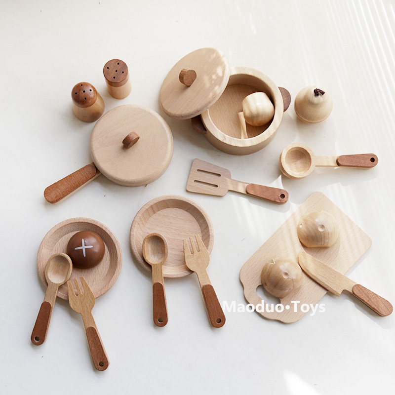 Maoduo Toys Beech Wooden Kids  - Food Grocery Snacks review and price