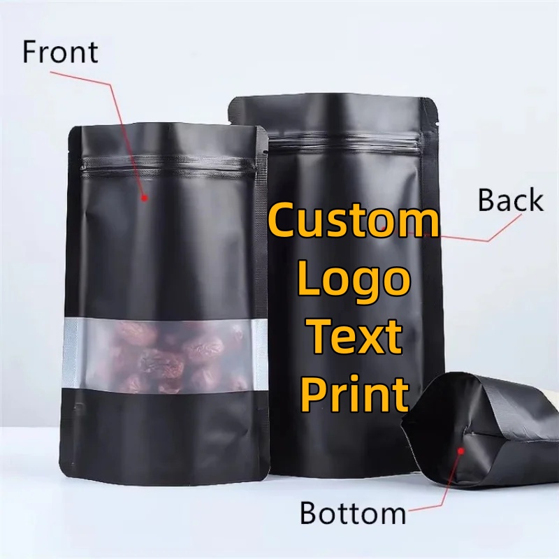 100PCS Stand-up Matte Black Al - Food Z review and price