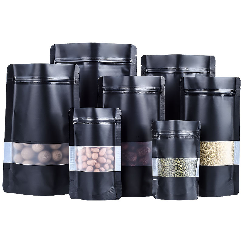 100PCS Stand-up Matte Black Al - Food Z review and price