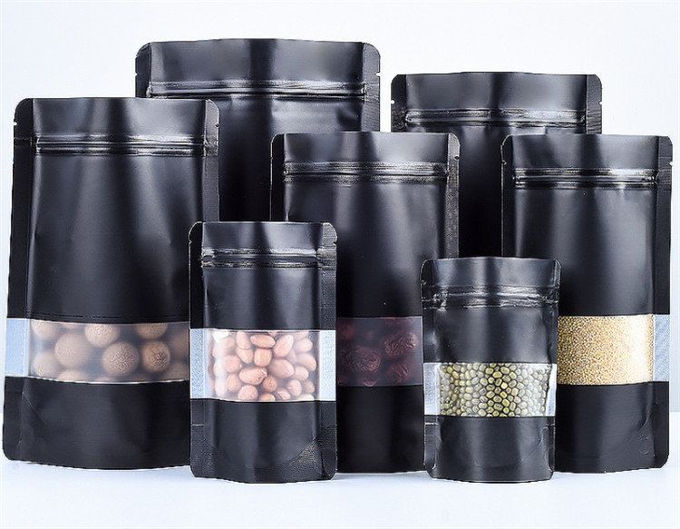 100PCS Stand-up Matte Black Al - Food Z review and price