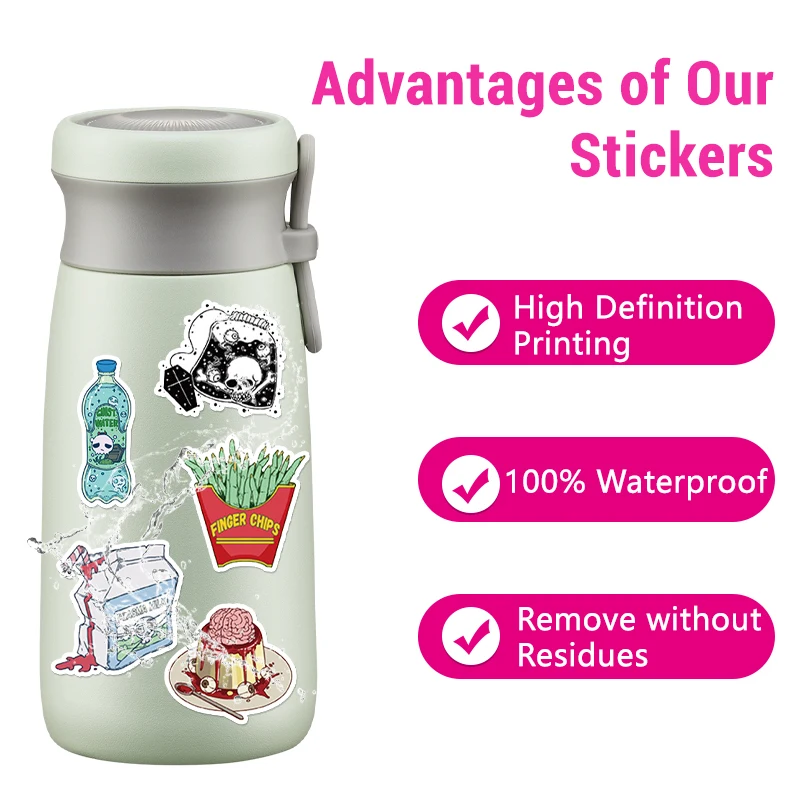 50PCS Zombie Food Stickers Cut - Zombie Snacks review and price